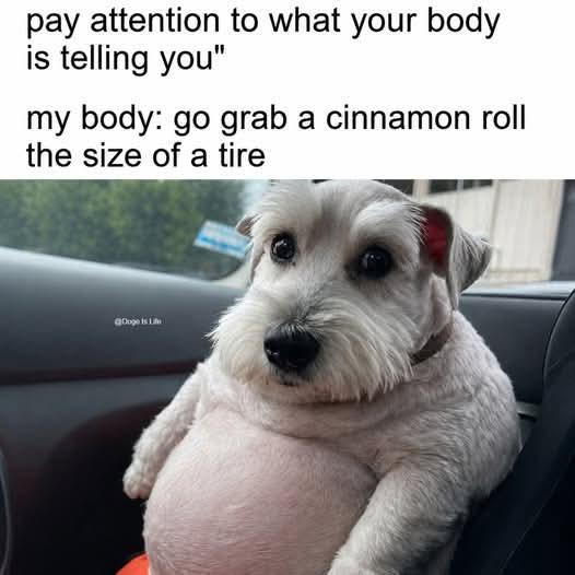 And my body also tells me to grab a soda after having cinnamon rolls