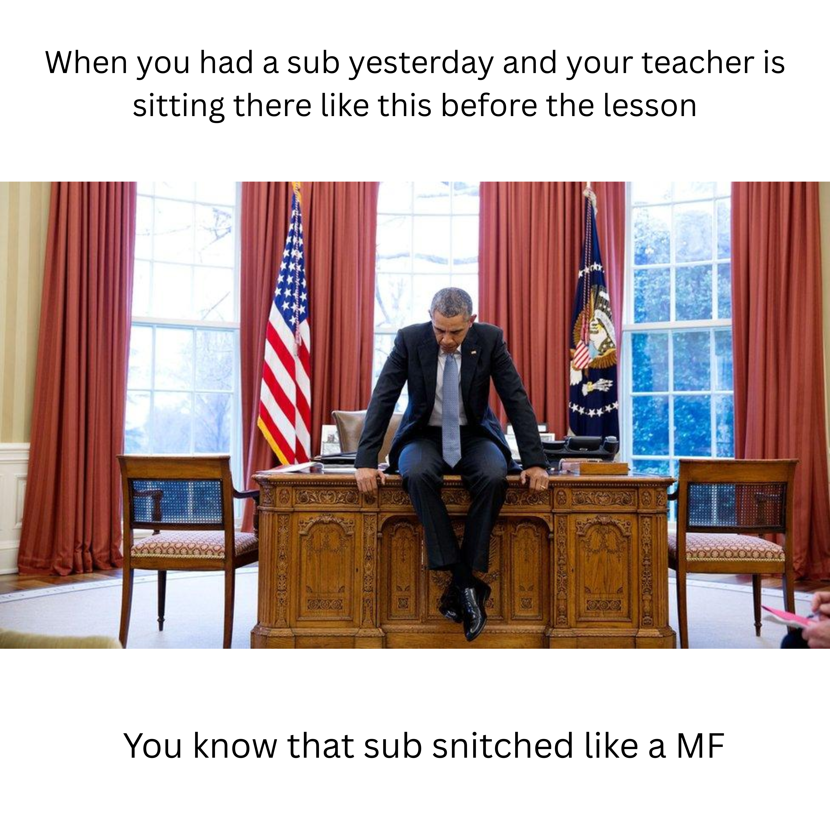 You know the class is cooked