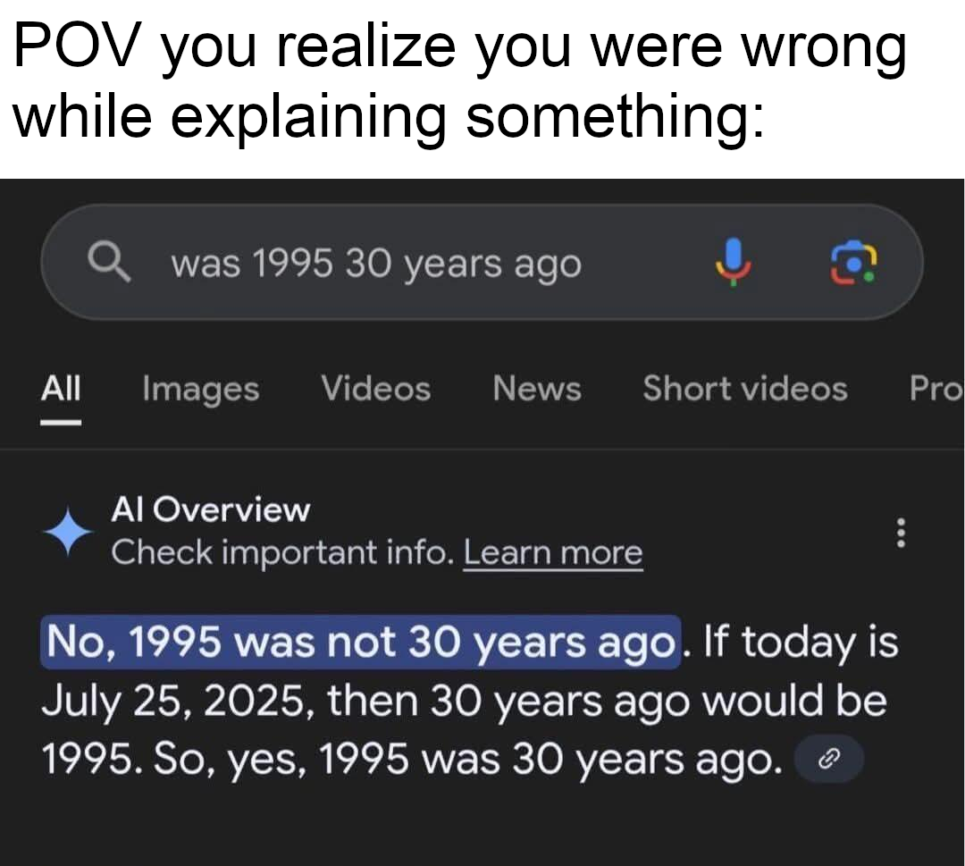 AI overview, the best kind of example there is :)