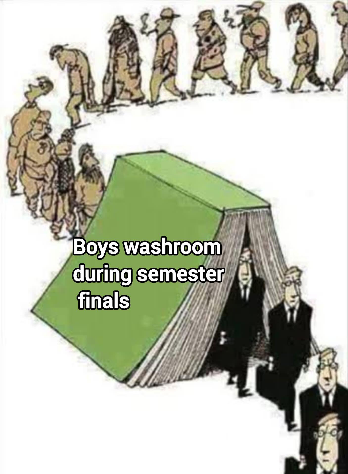 Washroom turns into a mini library