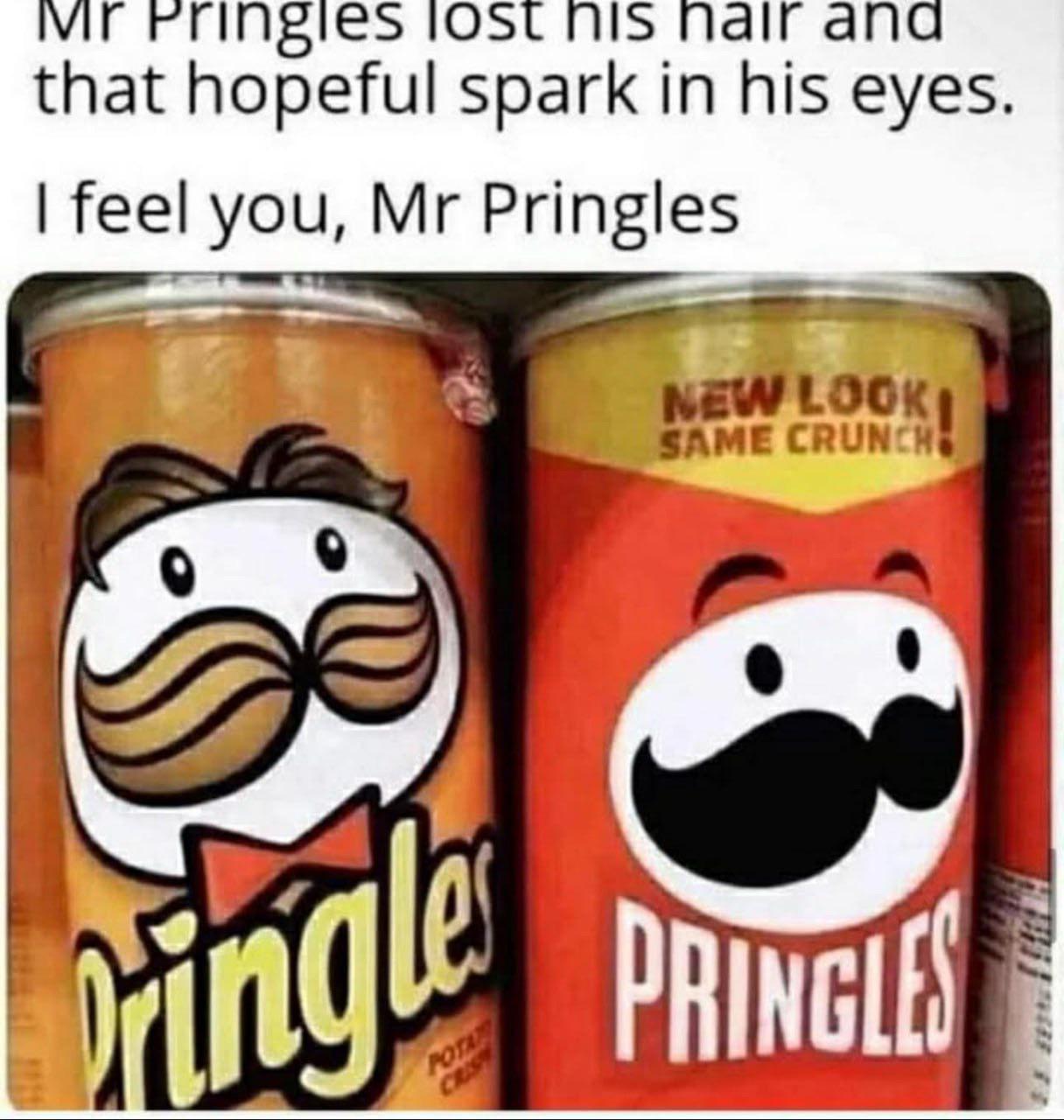 Mr. Pringles’ glow up gone wrong