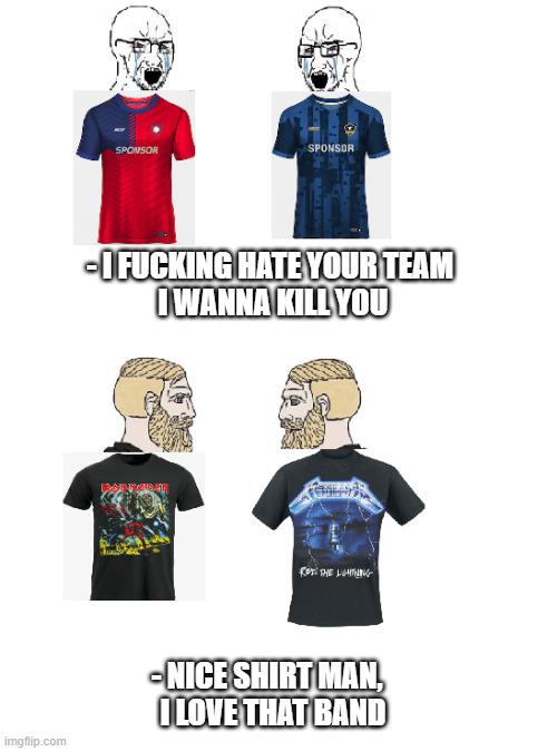 Soccer fans vs metal fans