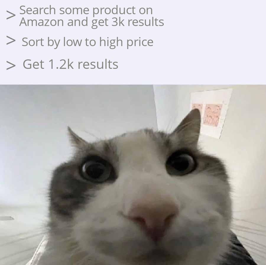 Why does Amazon do this... where are the other 1.8k results?
