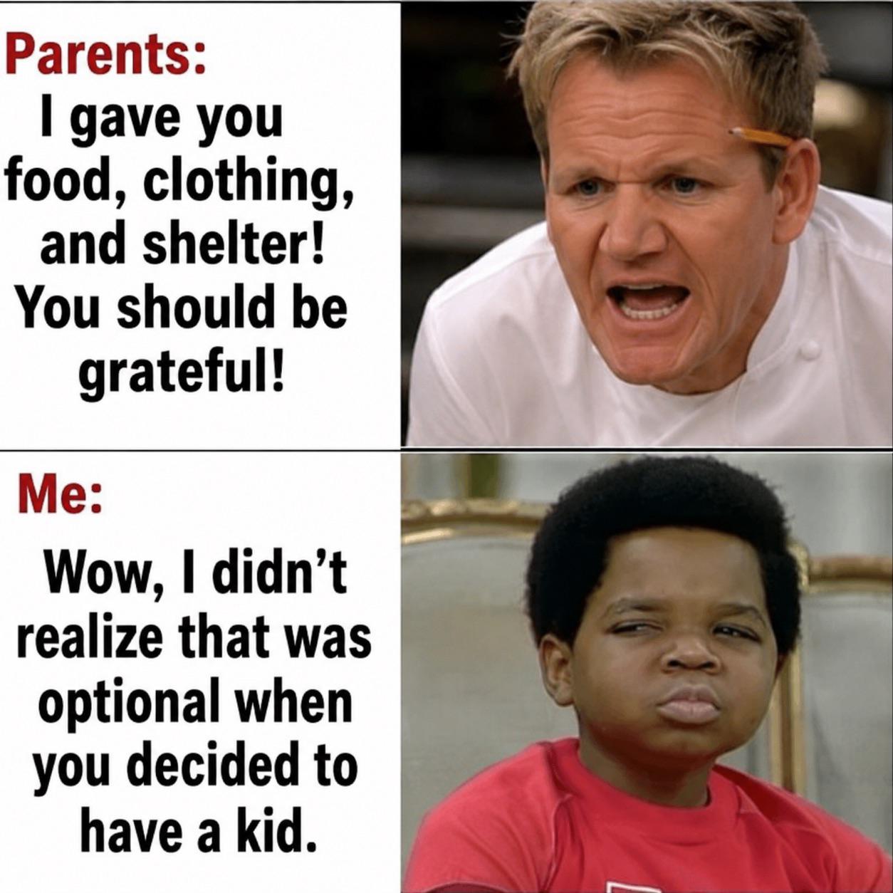 The ‘I fed you and gave you a home’ argument never made sense to me…”