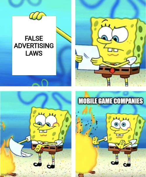 Brainrot ads that show fake gameplay.