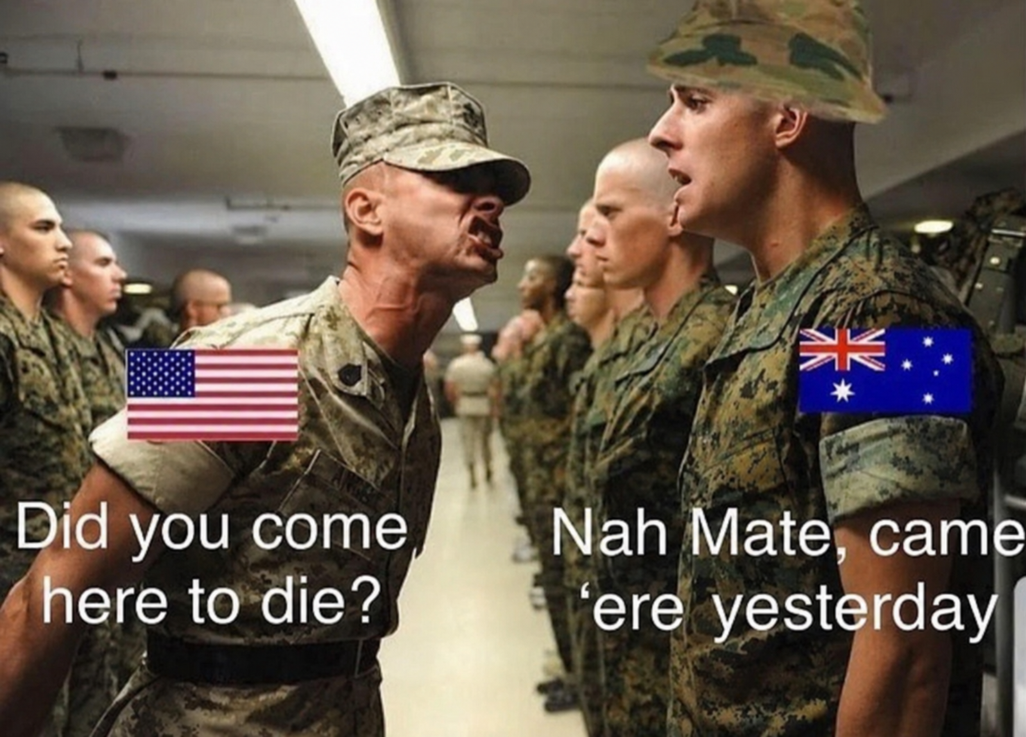 Honestly love my mates from down under, whenever they arrive.