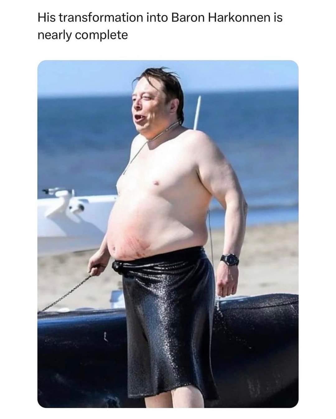 Elon Musk Onnen summer body is ready.