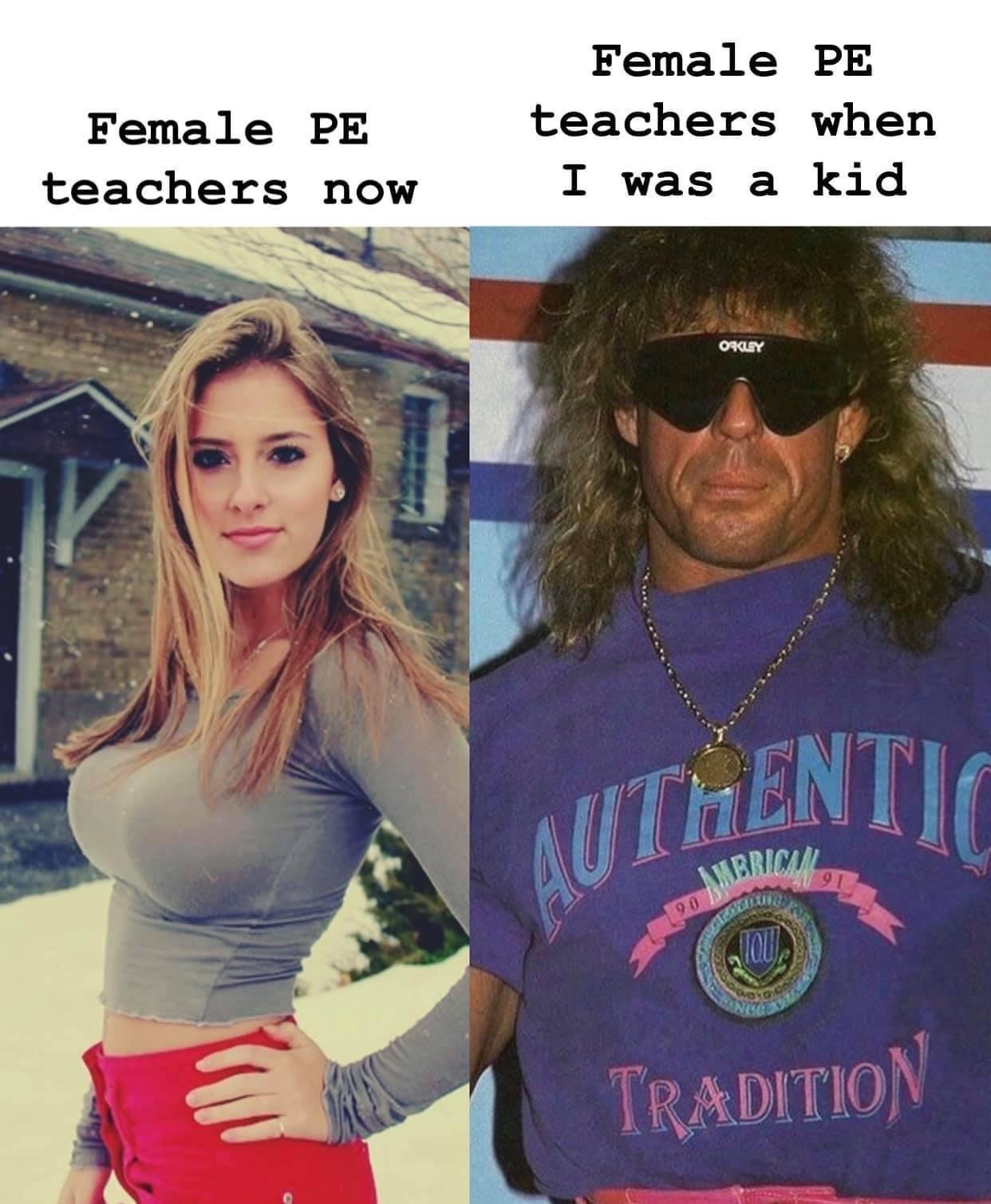 A female teacher of my time and your time.