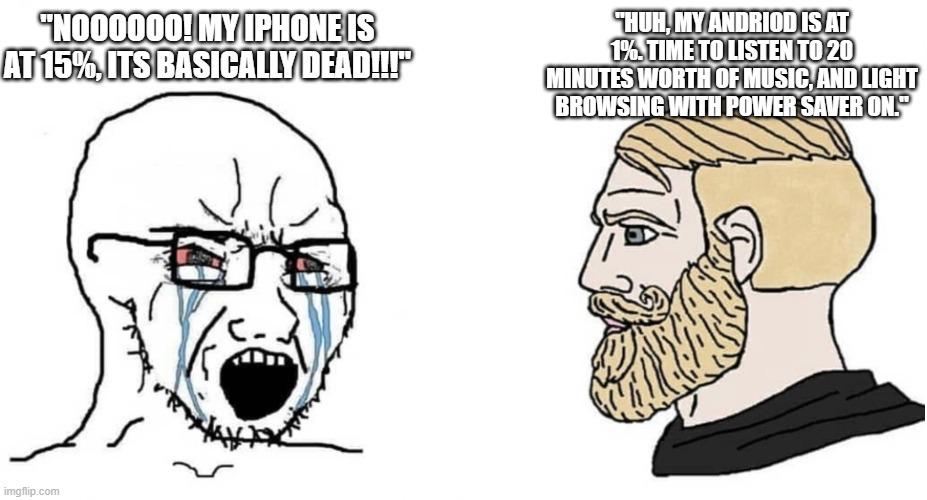 Virgin iPhone User vs. Android Chad