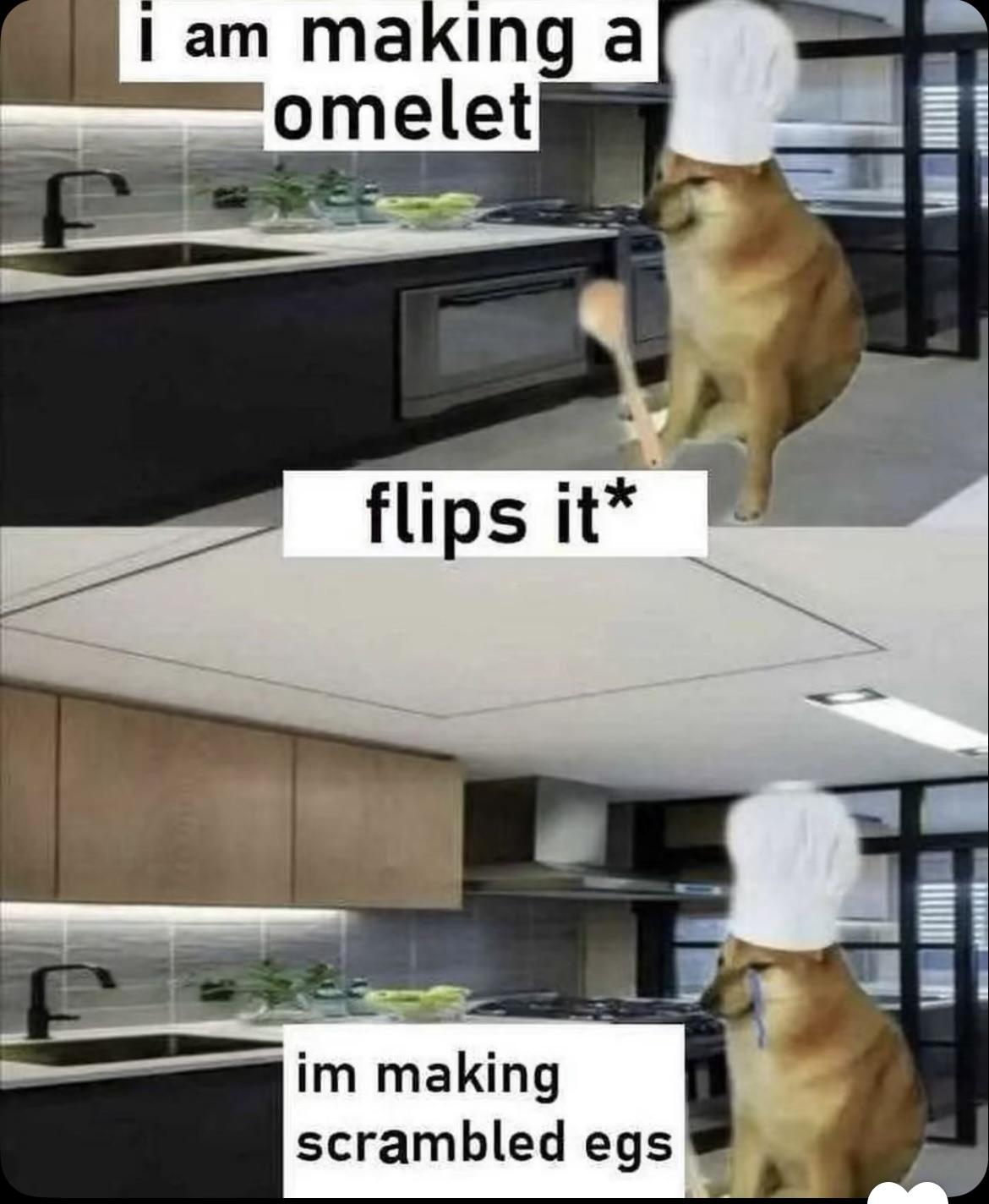 Haha omelette hard