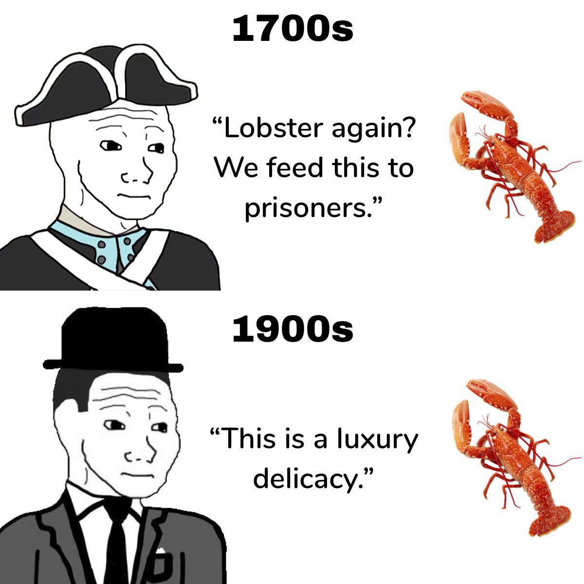 Lobster went from prison food to luxury flex