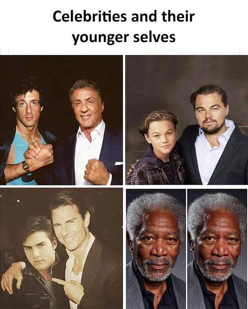 celebrities' and their younger selves