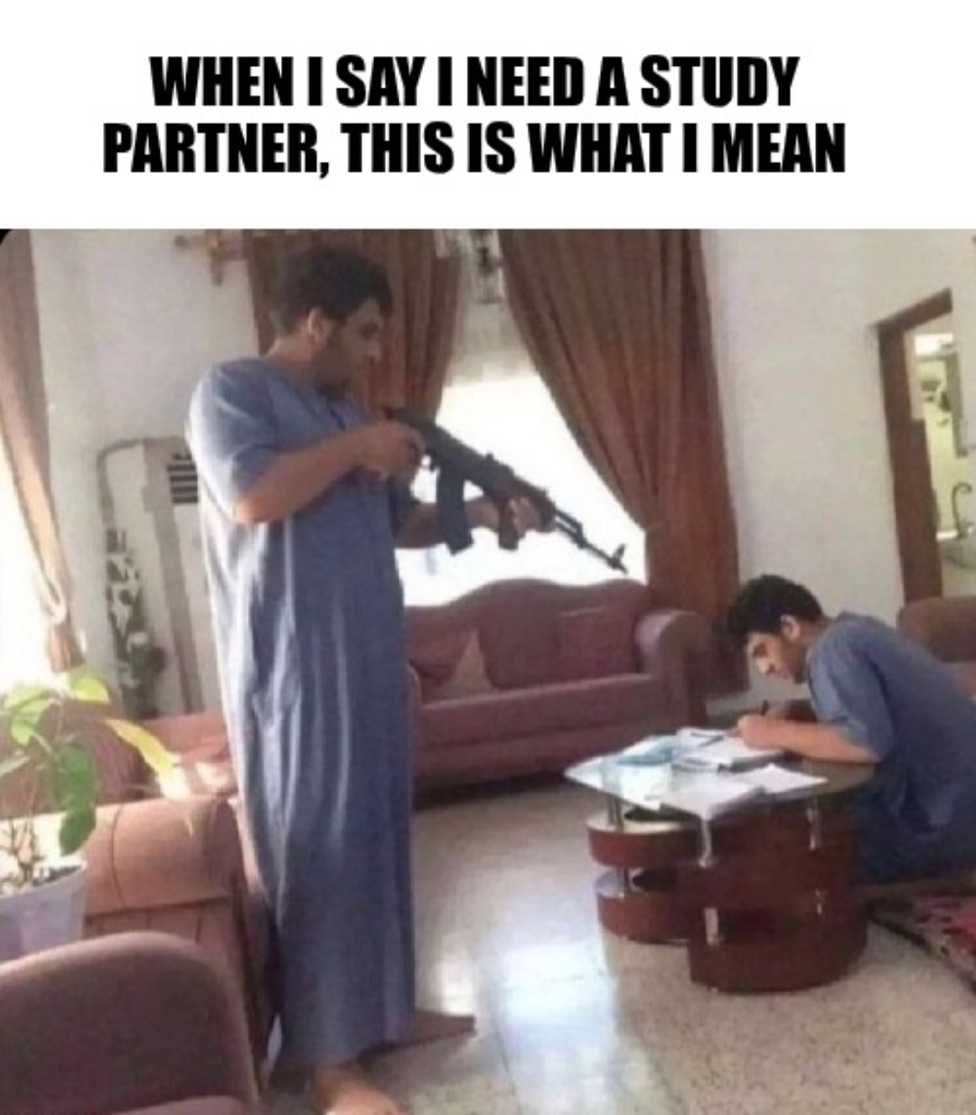 Only way to focus (deadly) on studies