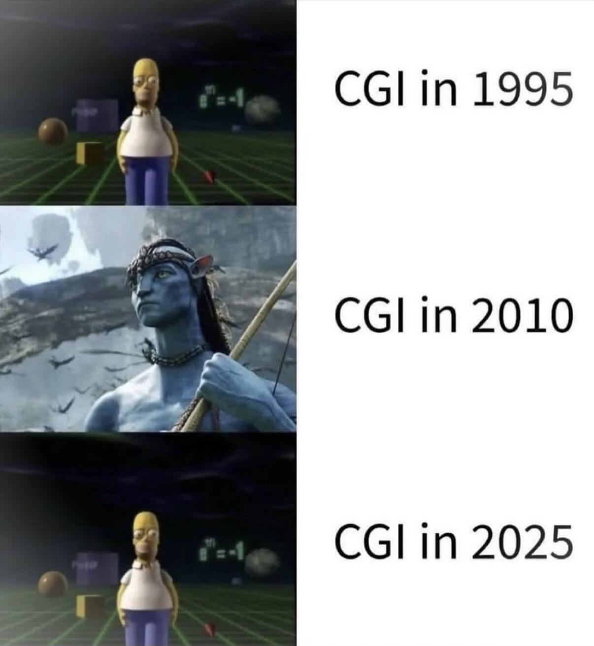 It feels like CGI has devolved over time.