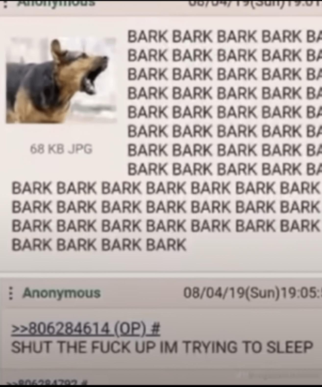 bark bark i guess...