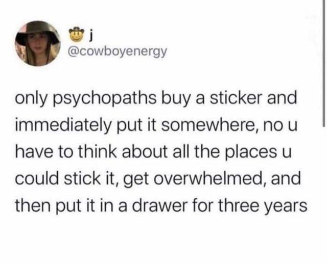 Sticker confusion