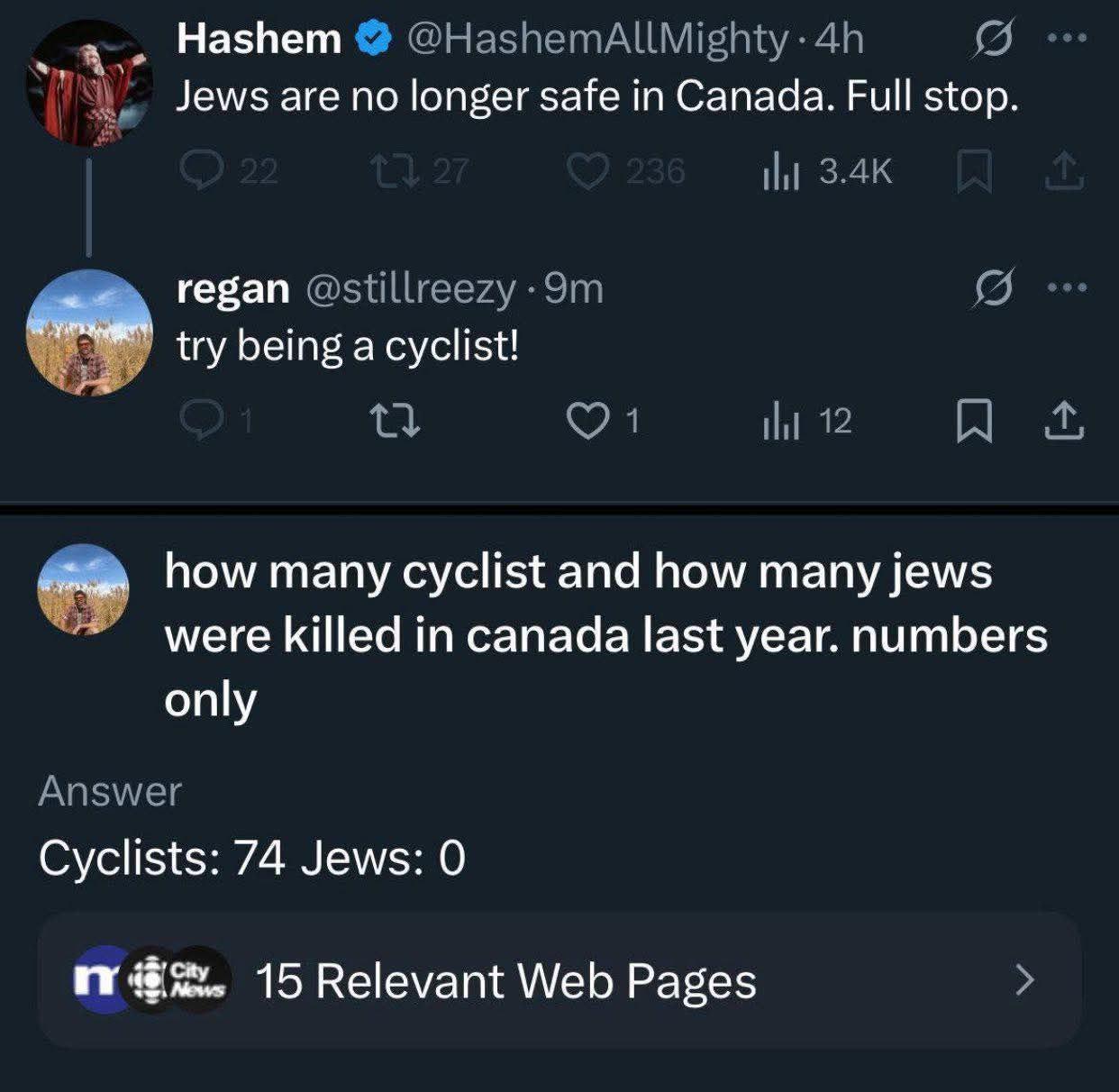 Canada not safe for cyclists
