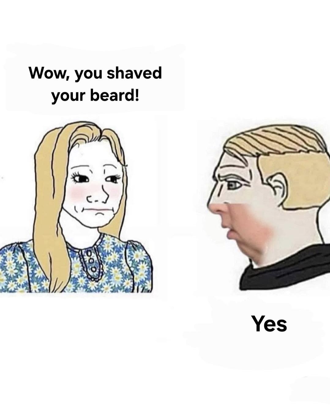 A beard is a man's makeup.