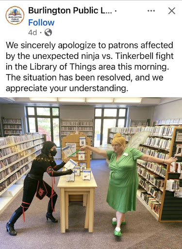 The lore for the Burlington Public Library is getting intense.