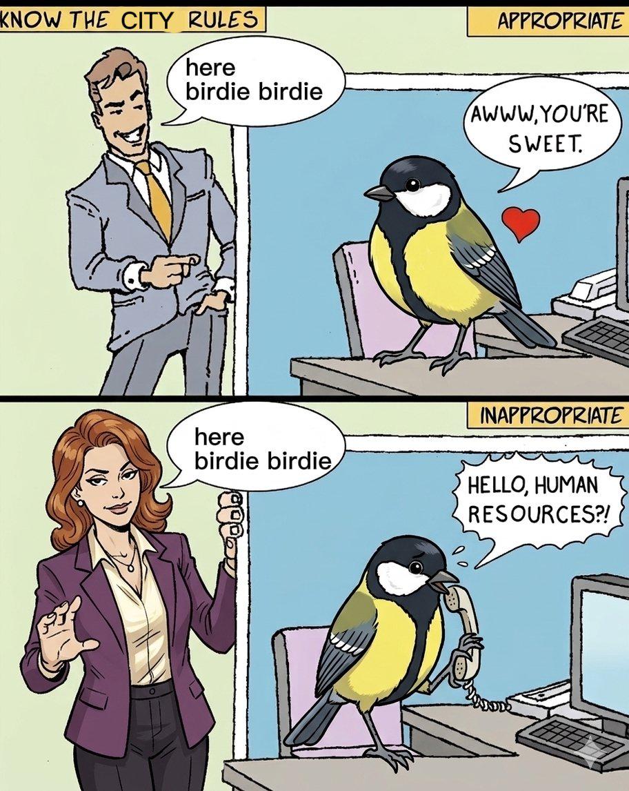 A European study found urban birds flew away sooner when approached by women than men.