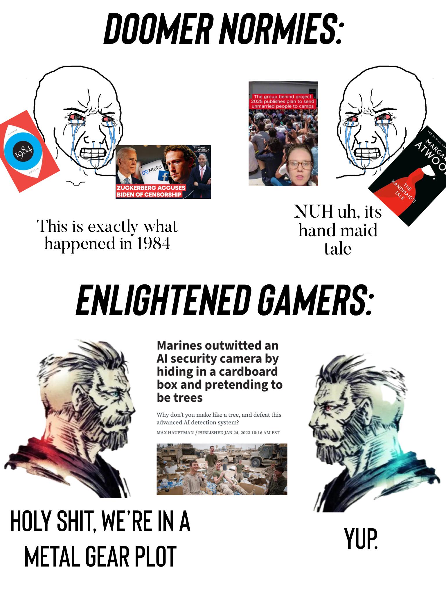 We live in a metal gear plot