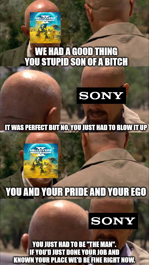 Sony white just had to fuck it all up.