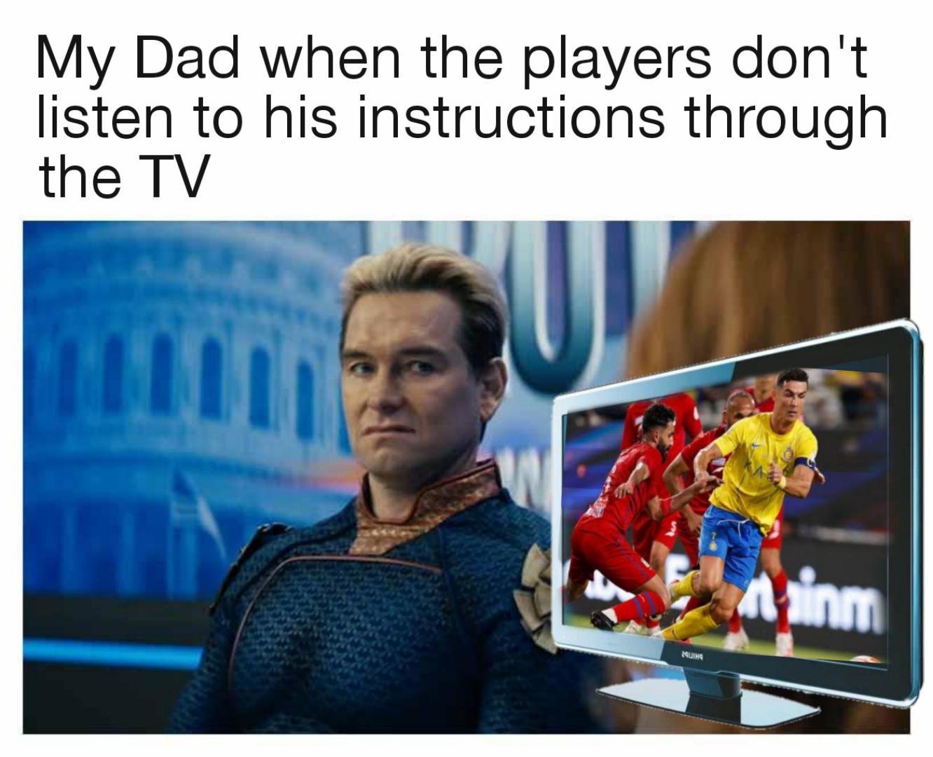 Damn why ronaldo ain't listening to my dad smh