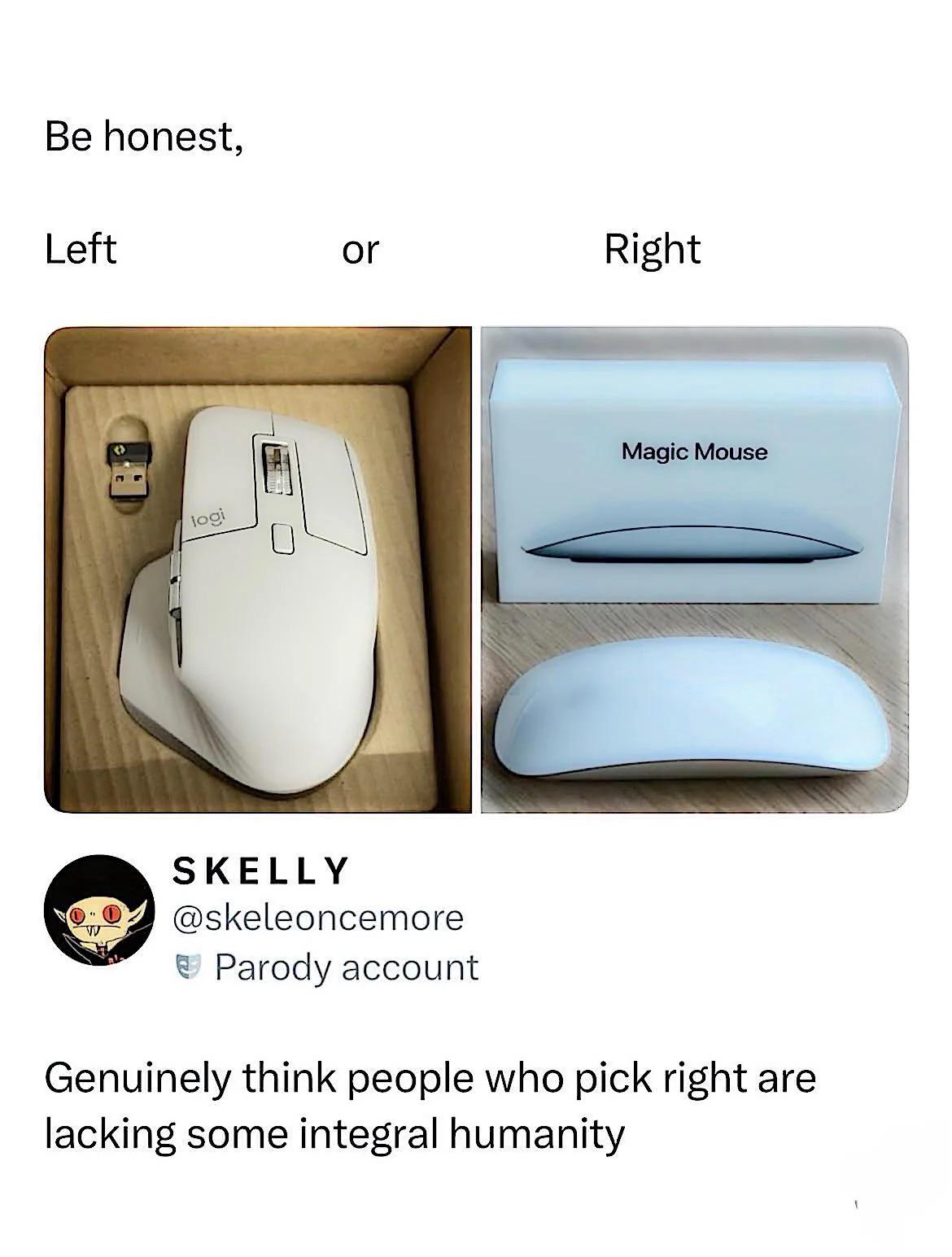 Right one looks aesthetic until your hand starts speaking in Morse code