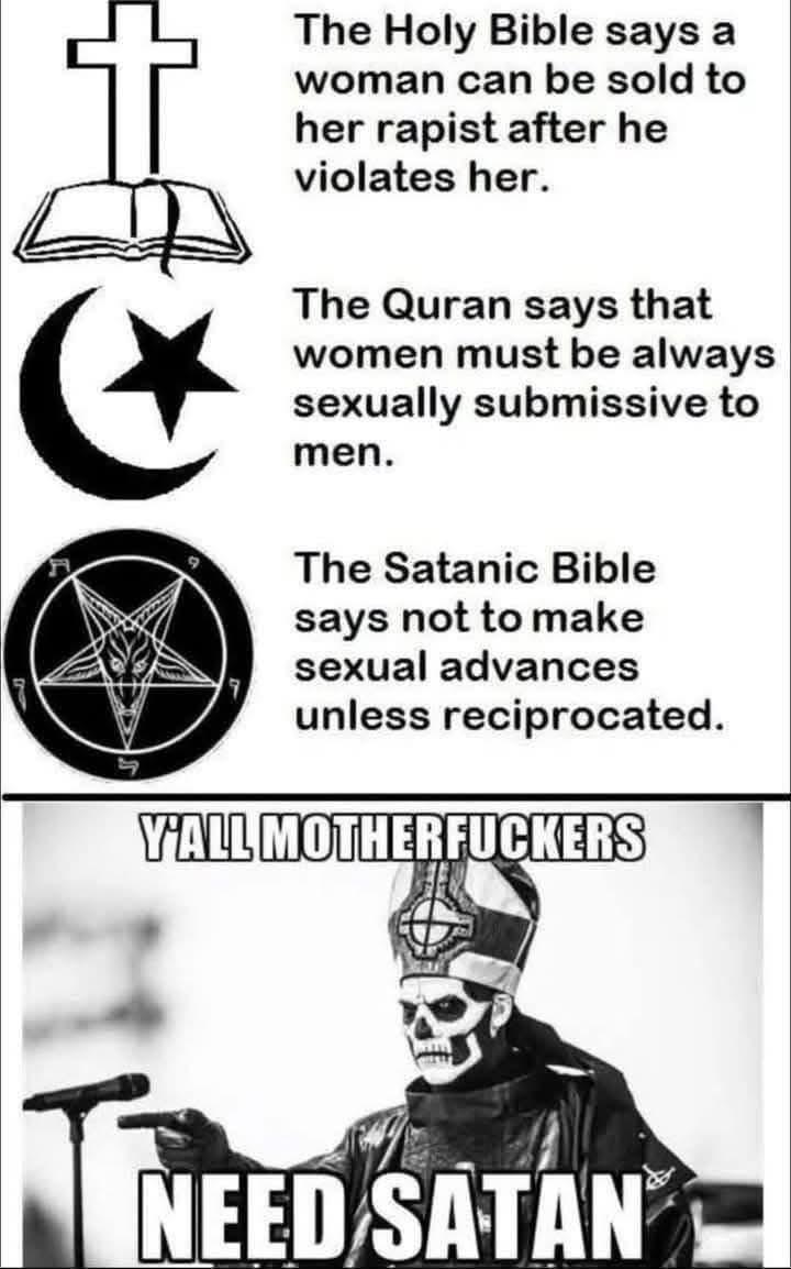 I guess hail Satan?