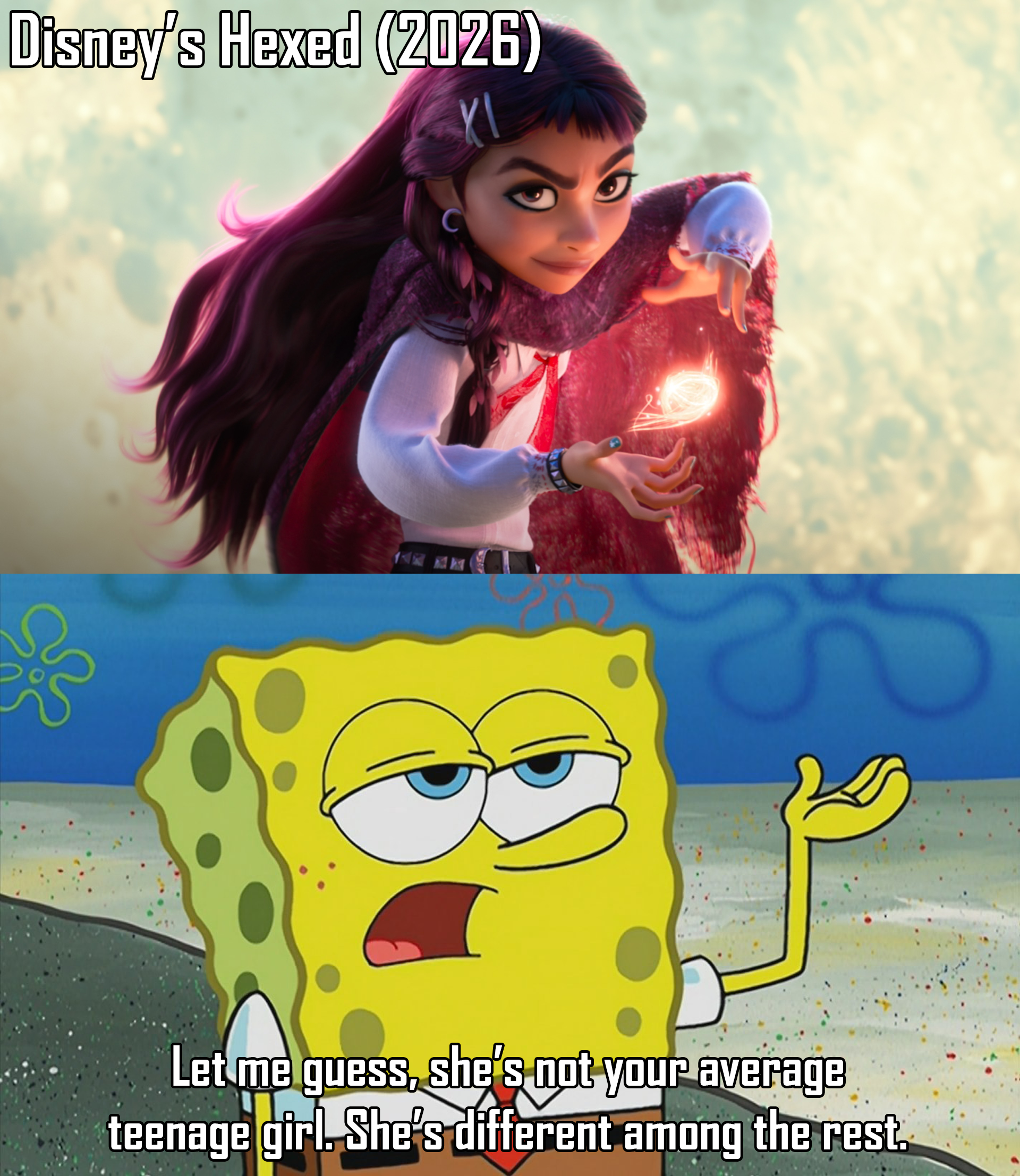 "I'm not your average main character, I'm the Disney Quirky Girl Template!"