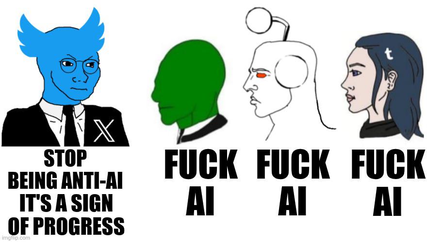 Progress for tech. Regress for people