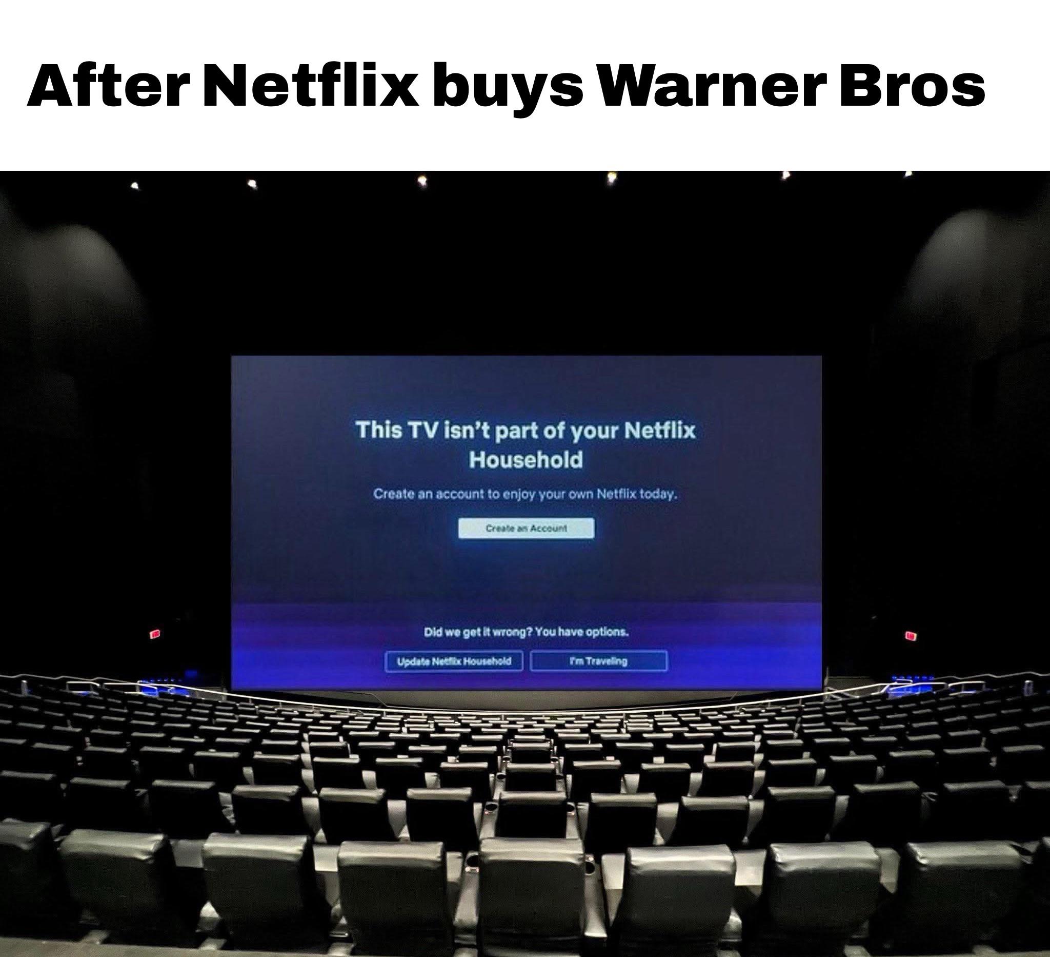 I think Netflix buying Warner Bros is a bad idea.