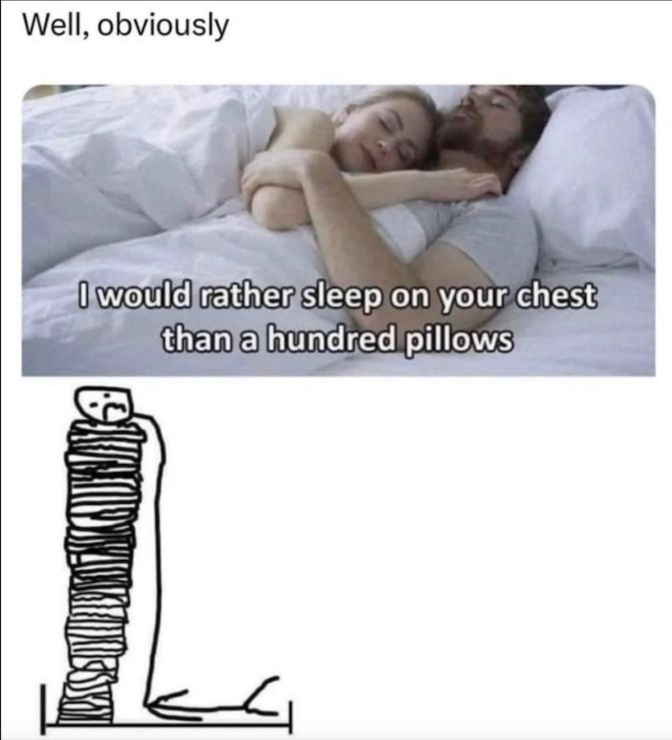 That was too many pillows