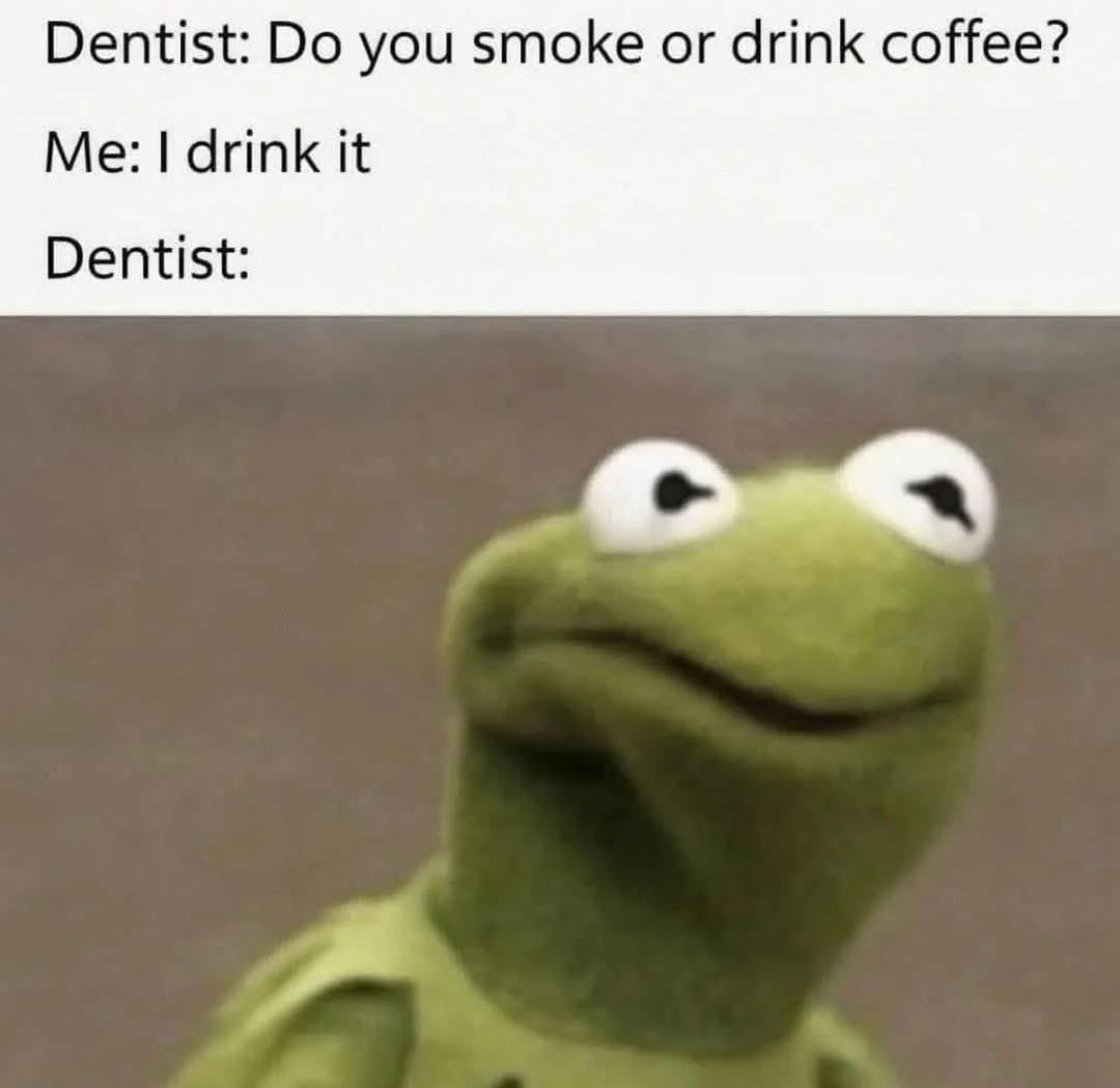 wut kinda question is that?! who's out here smoking coffee tho fr?!