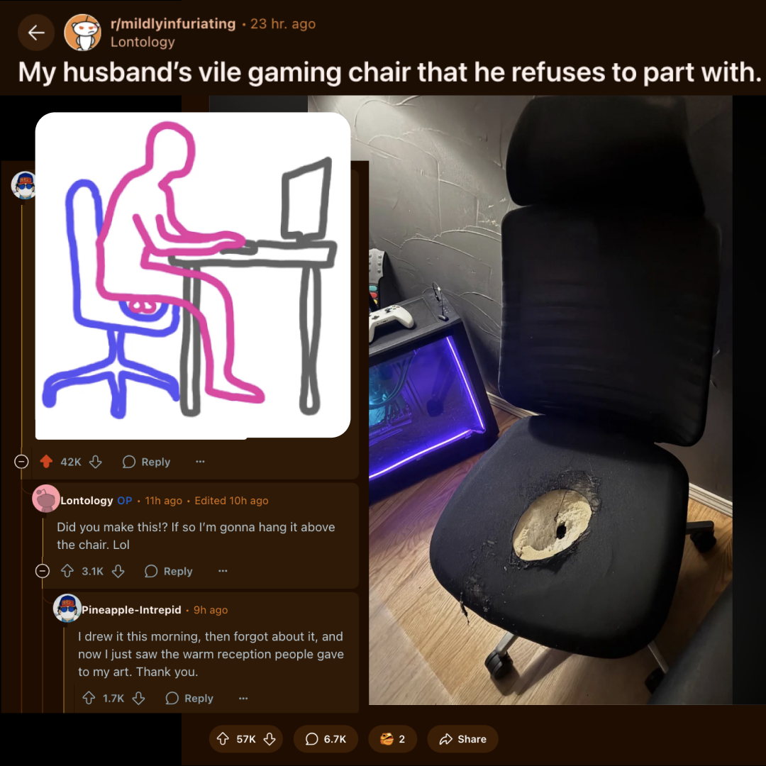 Husband's Vile Gaming chair