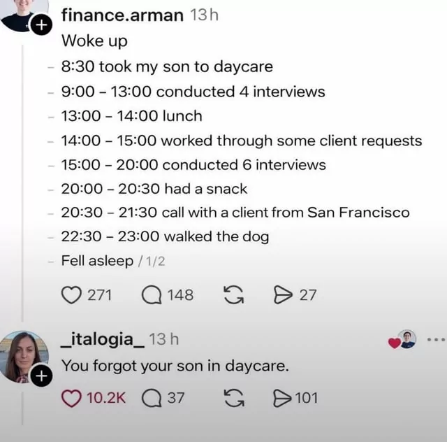 average linkedin hustler