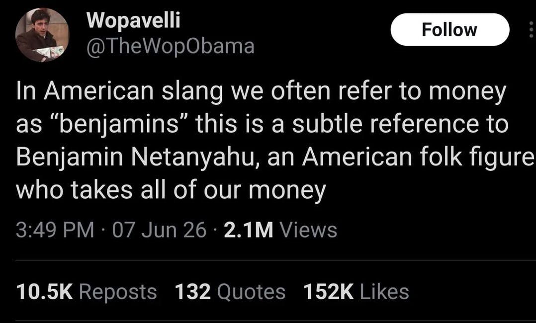 And "dead presidents" is an iran reference