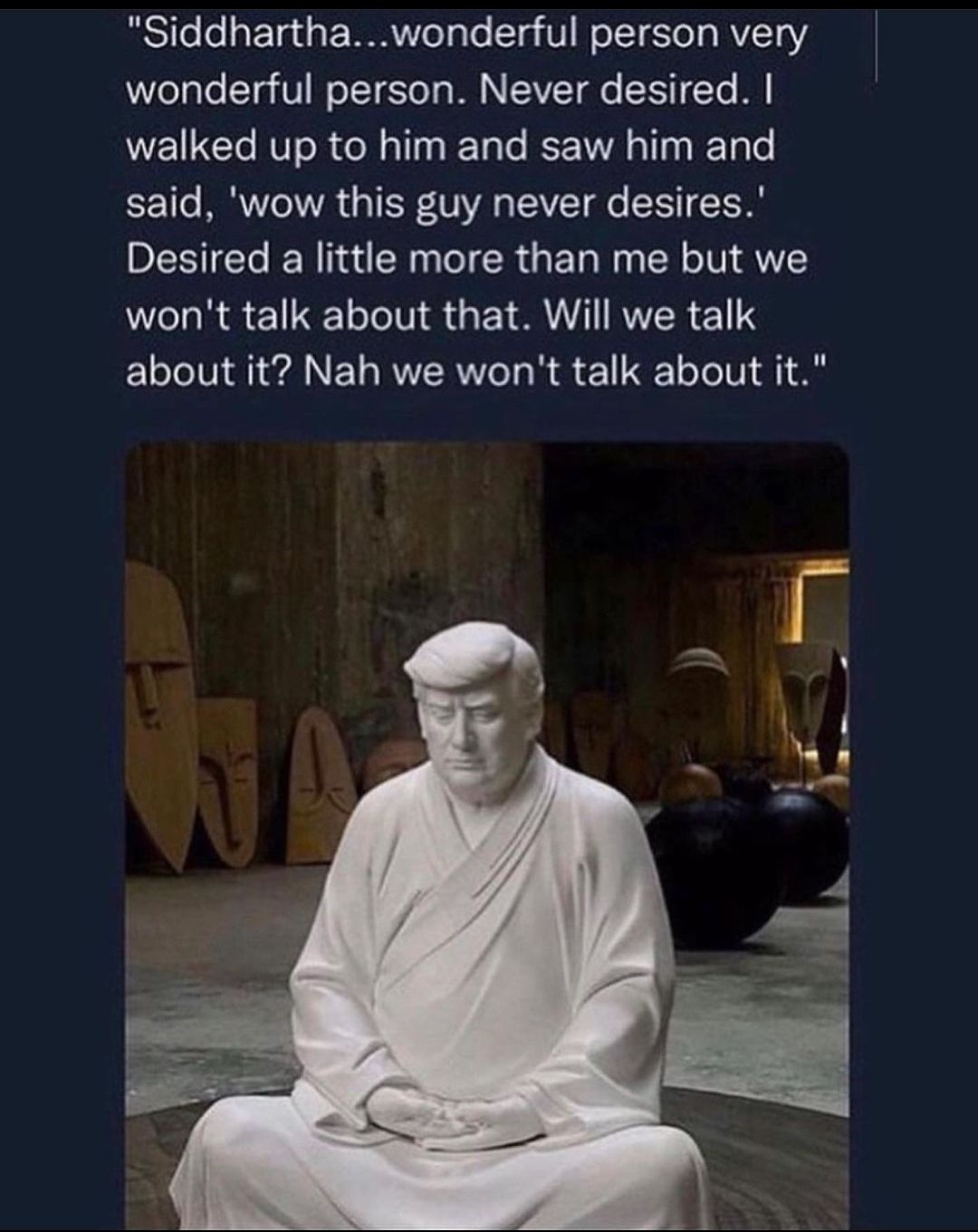 Never desires
