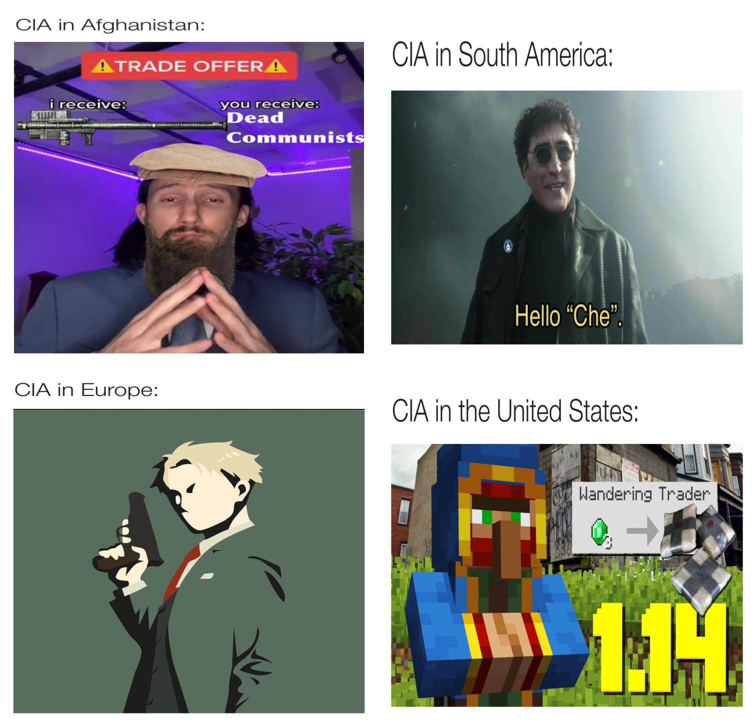 The CIA in different locations