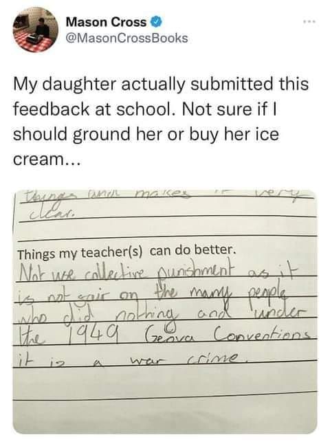 She has a really good point