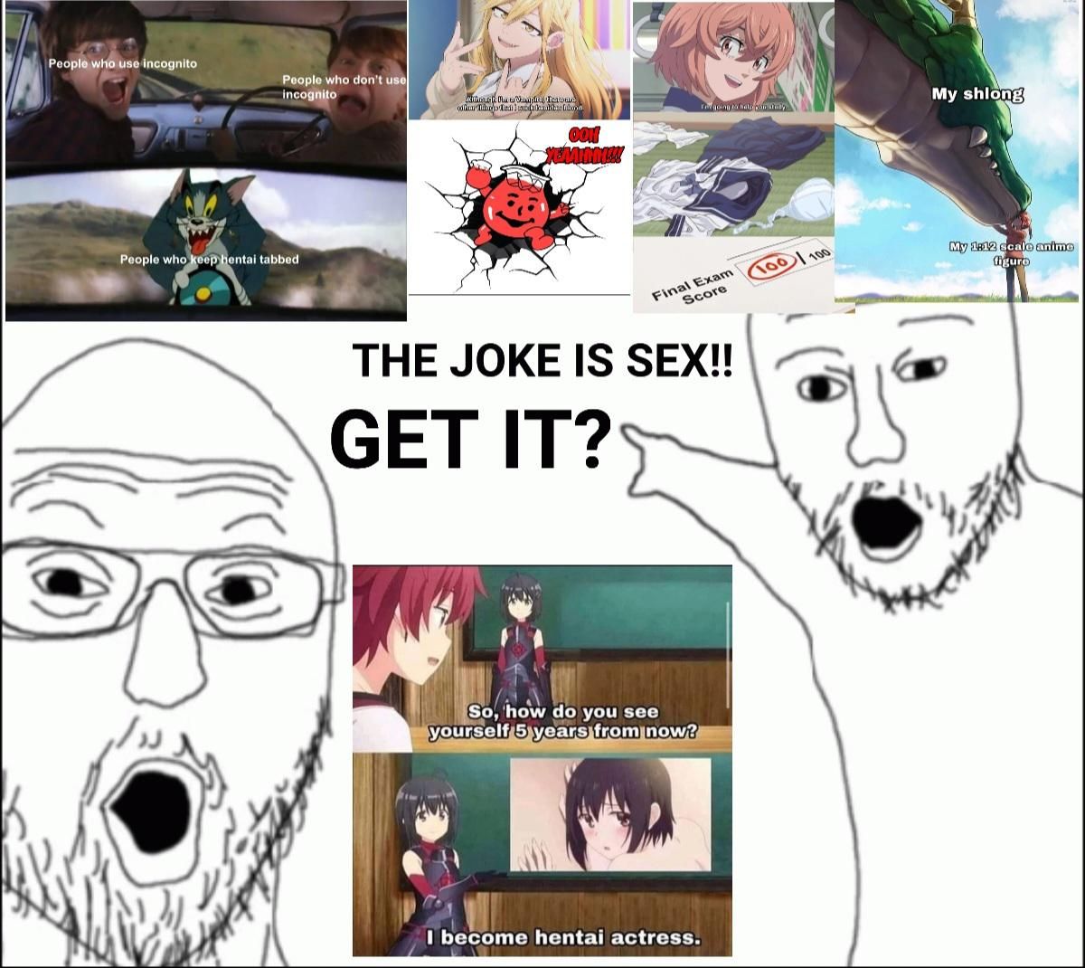 HAHA DON'T YOU GET IT GUYS!? THE JOKE IS SEX!!