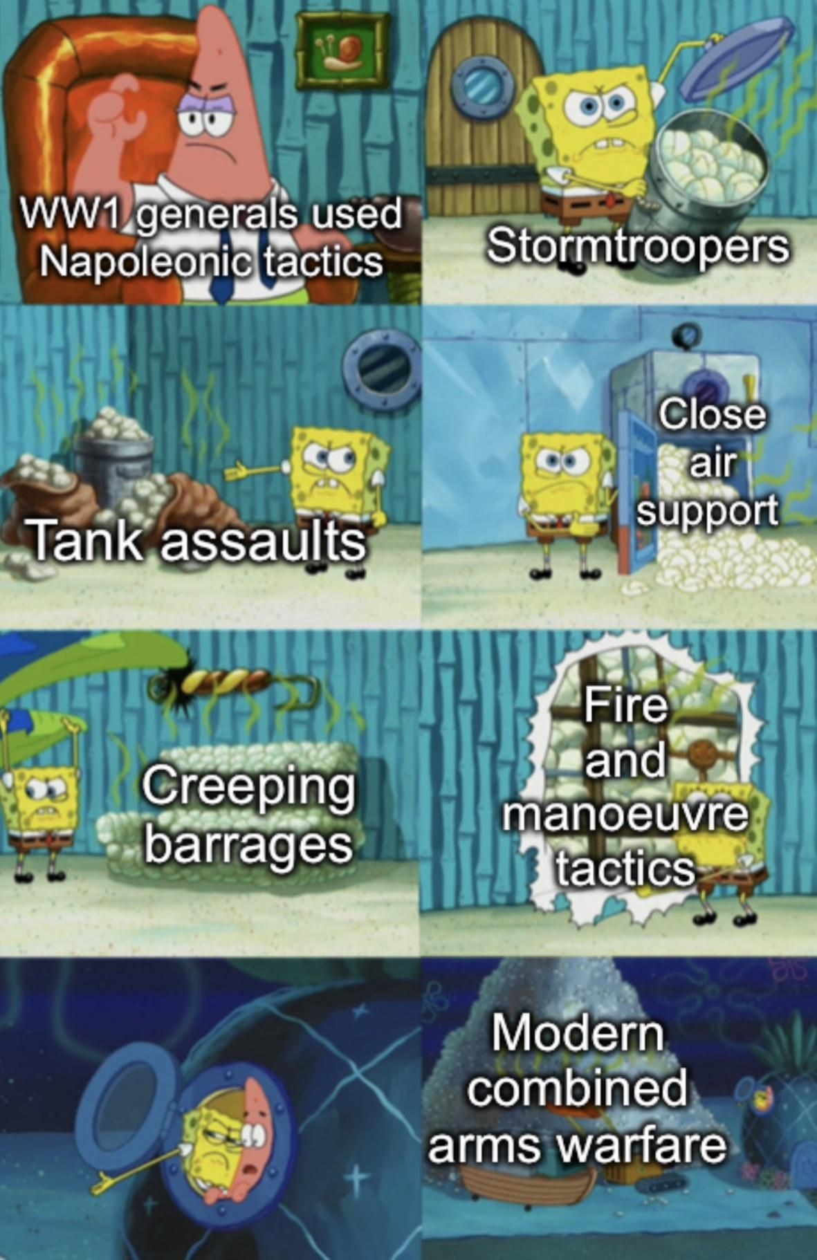 Tactics did evolve in WW1