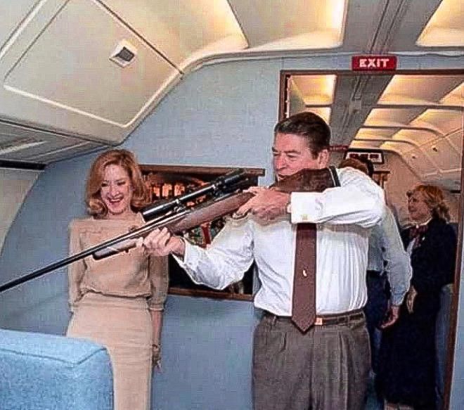 Ronald Reagan taking shot at John F. Kennedy
