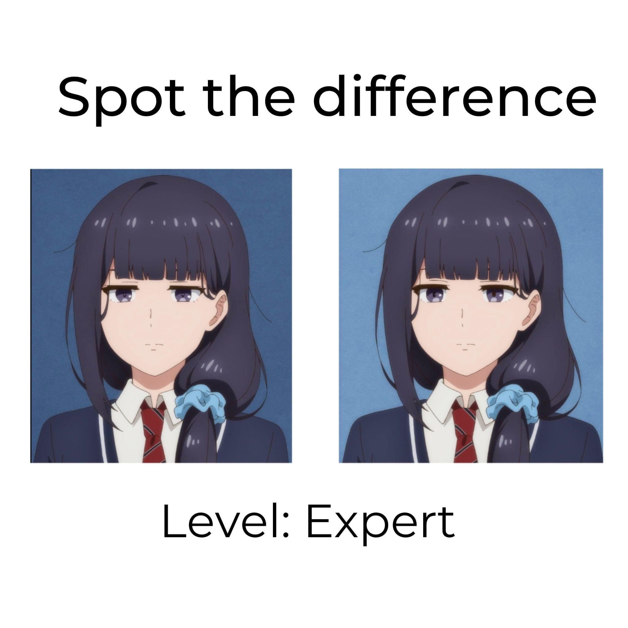 It’s so obvious! She’s angry in one and not angry in the other!