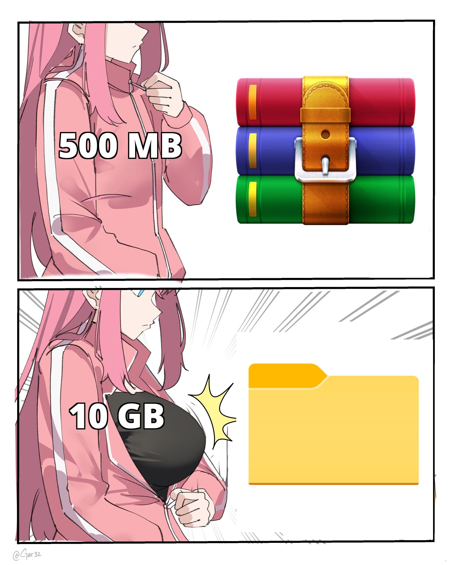They're there, just compressed