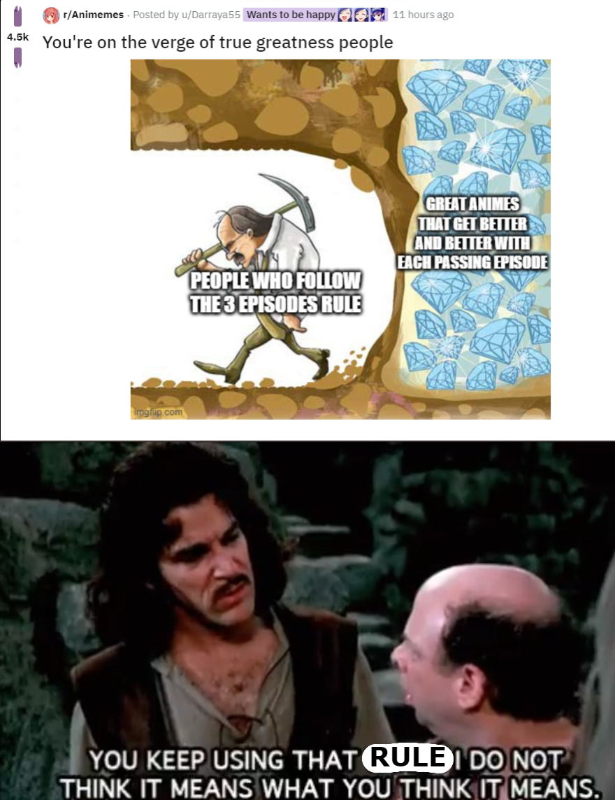 You know you are old when you have to explain to people where 3-episode rule came from.