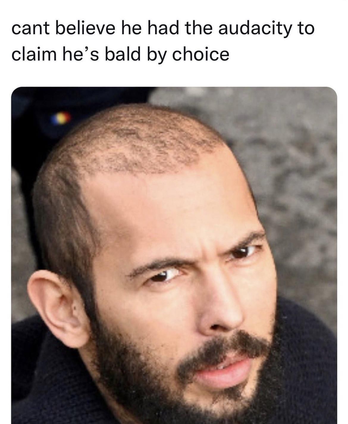 He has hairs