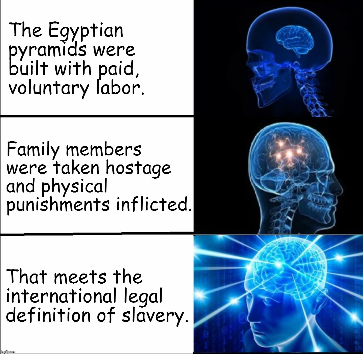 So voluntary, it had to be enforced by hostage-taking and physical punishments: Egyptian corvée labor
