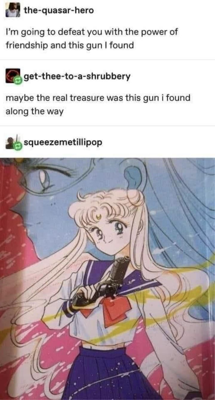 Gun goes **sparkle**