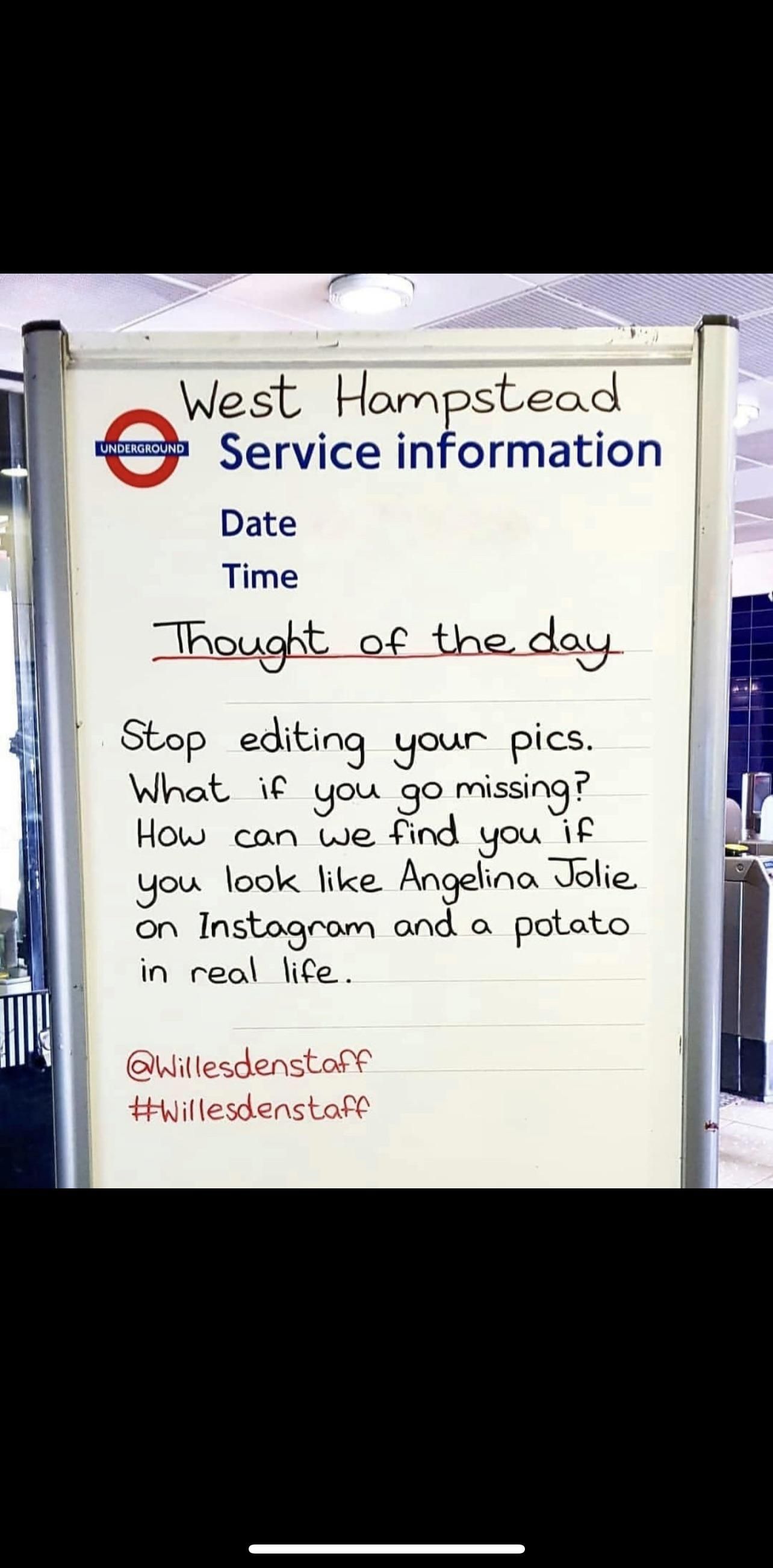 Probably the best ‘thought of the day’ I’ve seen